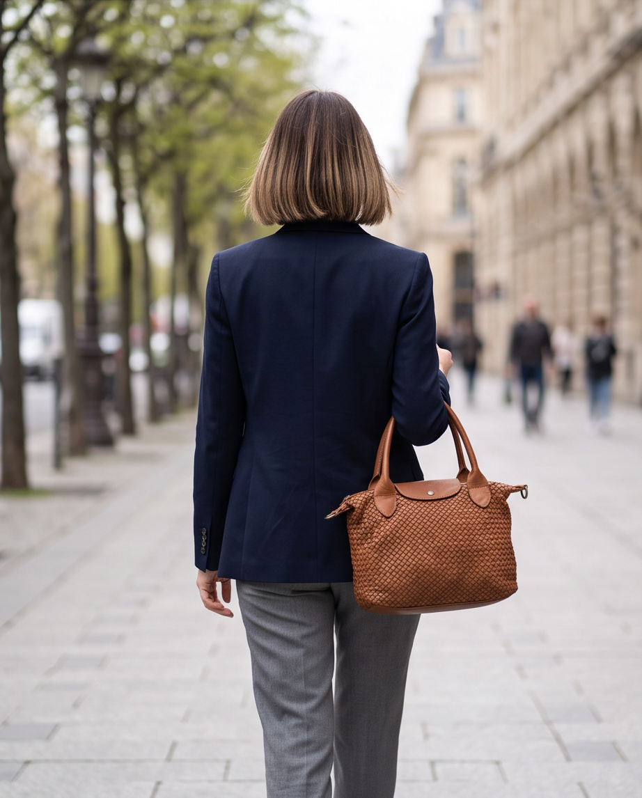 Q-MUSE Vintage Woven Calfskin Bag – Italian Craft & Timeless Elegance