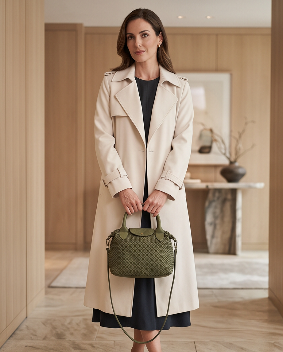 Q-MUSE Vintage Woven Calfskin Bag – Italian Craft & Timeless Elegance