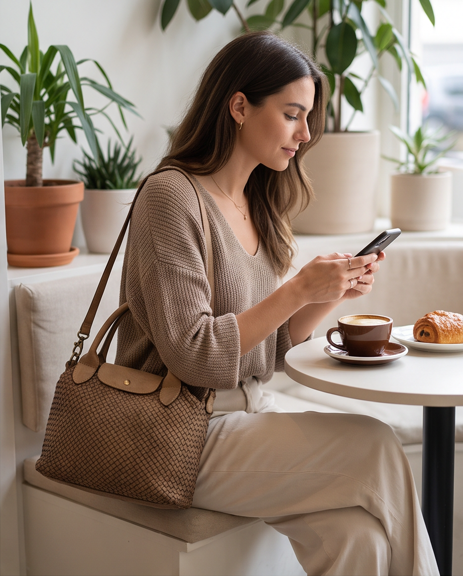 Q-MUSE Vintage Woven Calfskin Bag – Italian Craft & Timeless Elegance