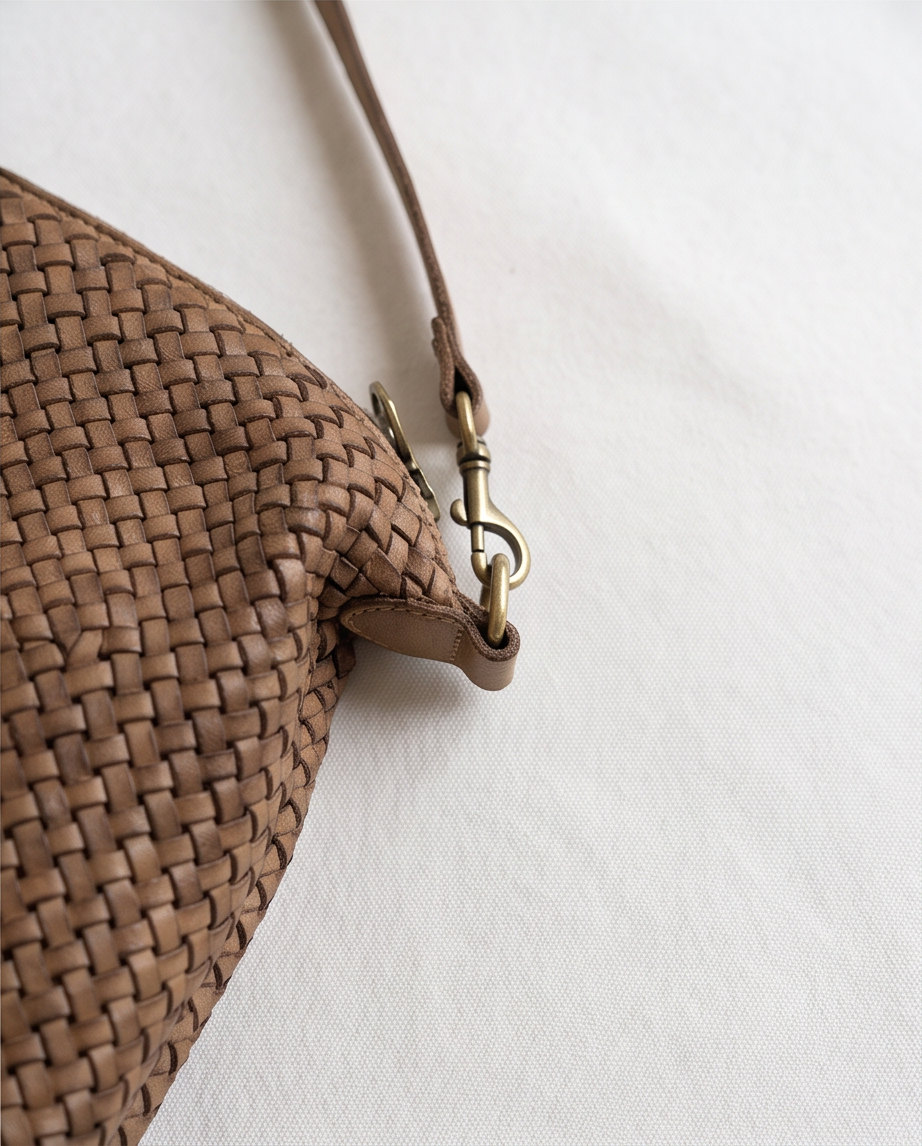 Q-MUSE Vintage Woven Calfskin Bag – Italian Craft & Timeless Elegance