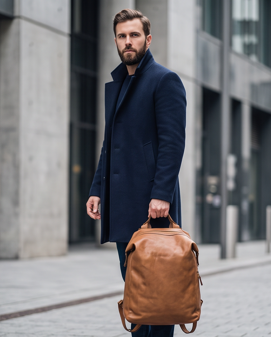 Q-CARGO Expandable Calfskin Leather Backpack – Italian Craft, Timeless Design
