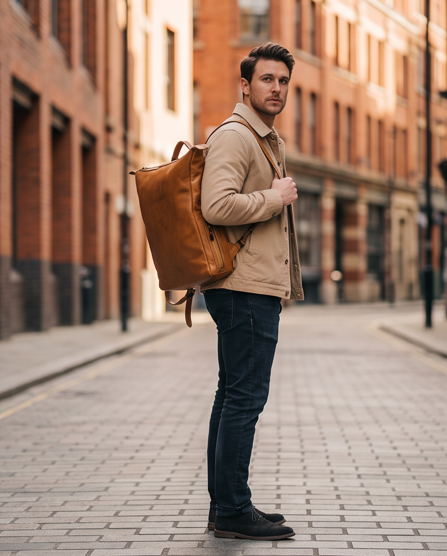 Q-CARGO Expandable Calfskin Leather Backpack – Italian Craft, Timeless Design