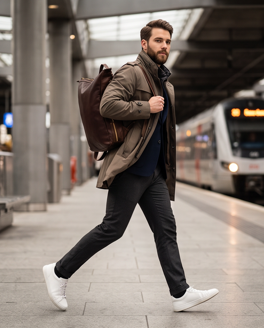 Q-CARGO Expandable Calfskin Leather Backpack – Italian Craft, Timeless Design