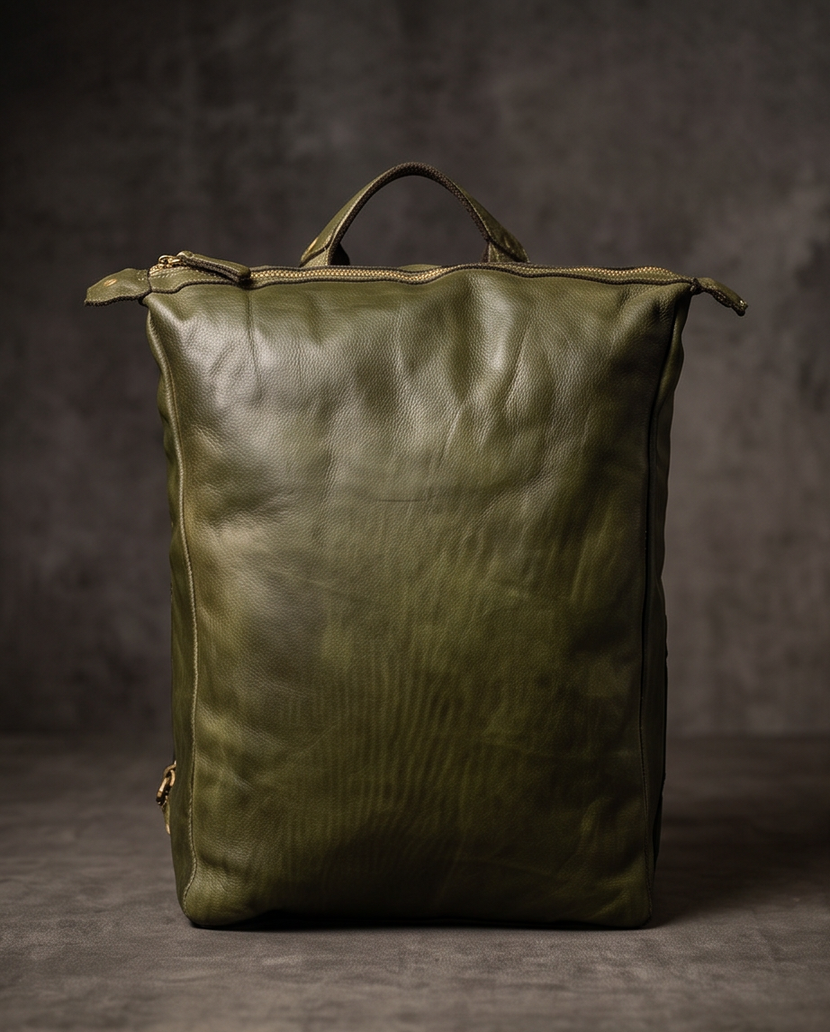 Q-CARGO Expandable Calfskin Leather Backpack – Italian Craft, Timeless Design