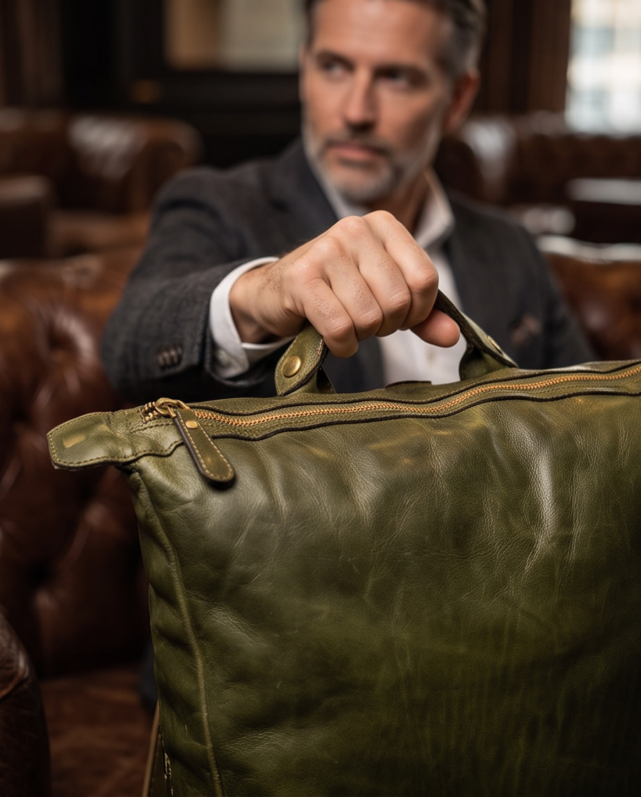 Q-CARGO Expandable Calfskin Leather Backpack – Italian Craft, Timeless Design
