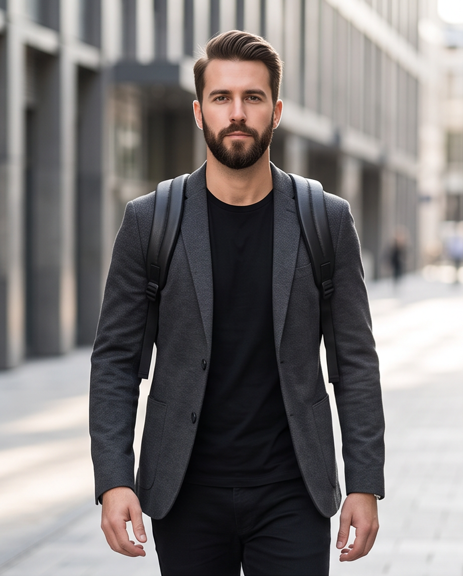 Q-ELITE Genuine Leather Backpack – Anti-Theft, USB Charging & TSA-Friendly