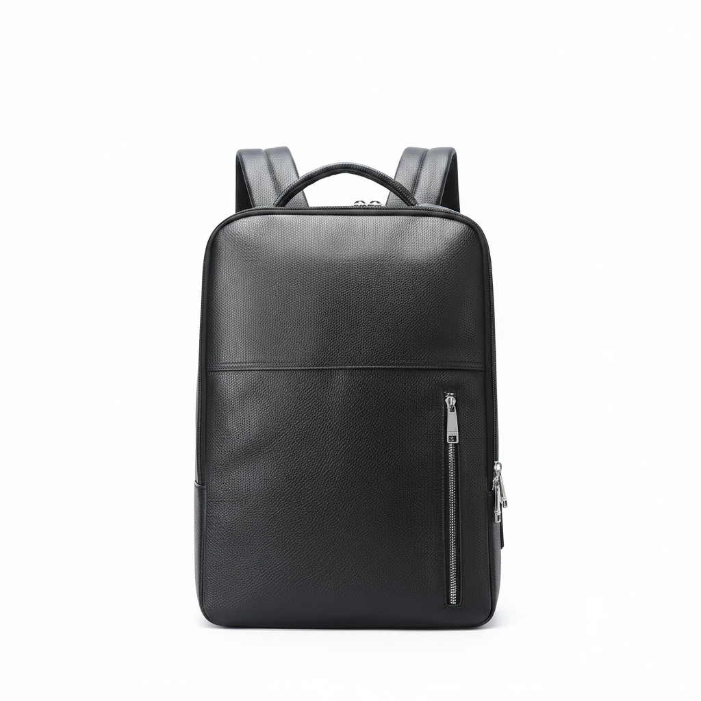 Q-ELITE Genuine Leather Backpack – Anti-Theft, USB Charging & TSA-Friendly