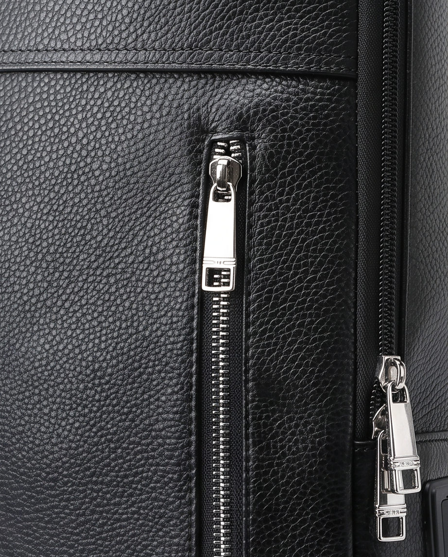 Q-ELITE Genuine Leather Backpack – Anti-Theft, USB Charging & TSA-Friendly
