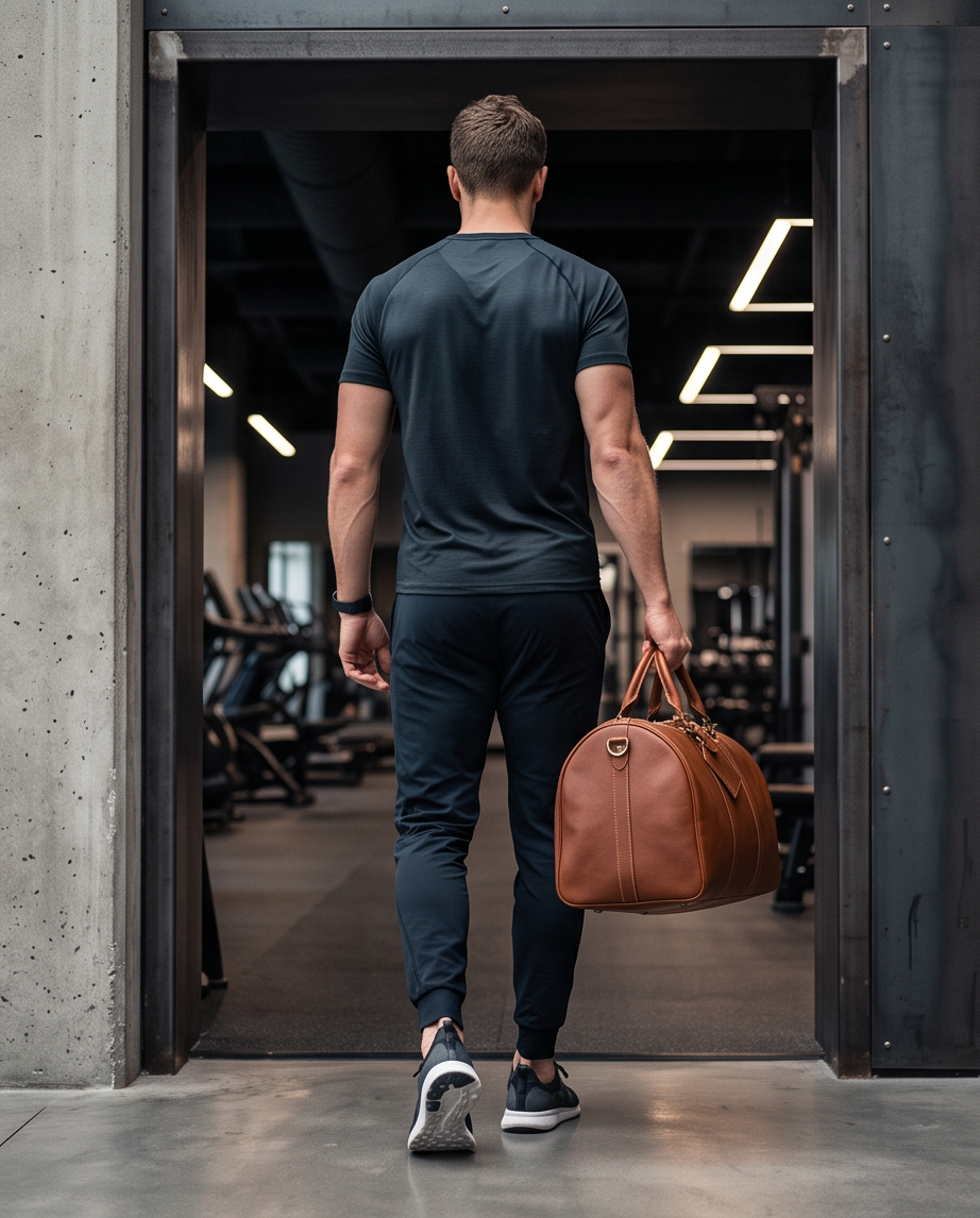 Q-TRAVEL Crazy Horse Leather Duffel Bag – Water-Resistant, Patina-Developing & Large Capacity