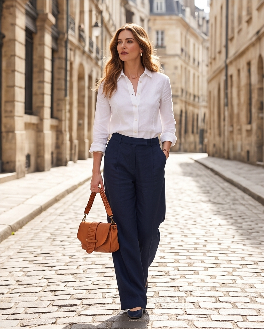 Q-VERVE Vintage Braided Calfskin Shoulder Bag – Italian Leather, Flap Closure & Feminine Design
