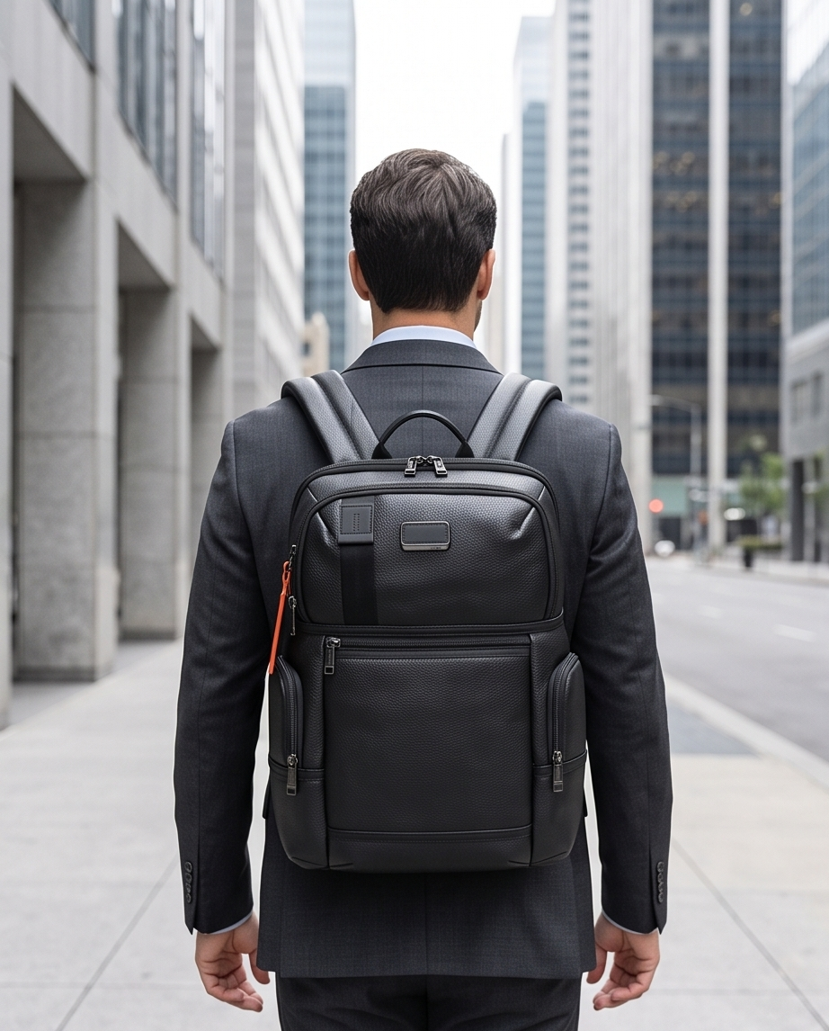 Q-NOTORIOUS Genuine Leather Backpack – Anti-Theft, USB Charging, TSA Lay-Flat & Slim Fit