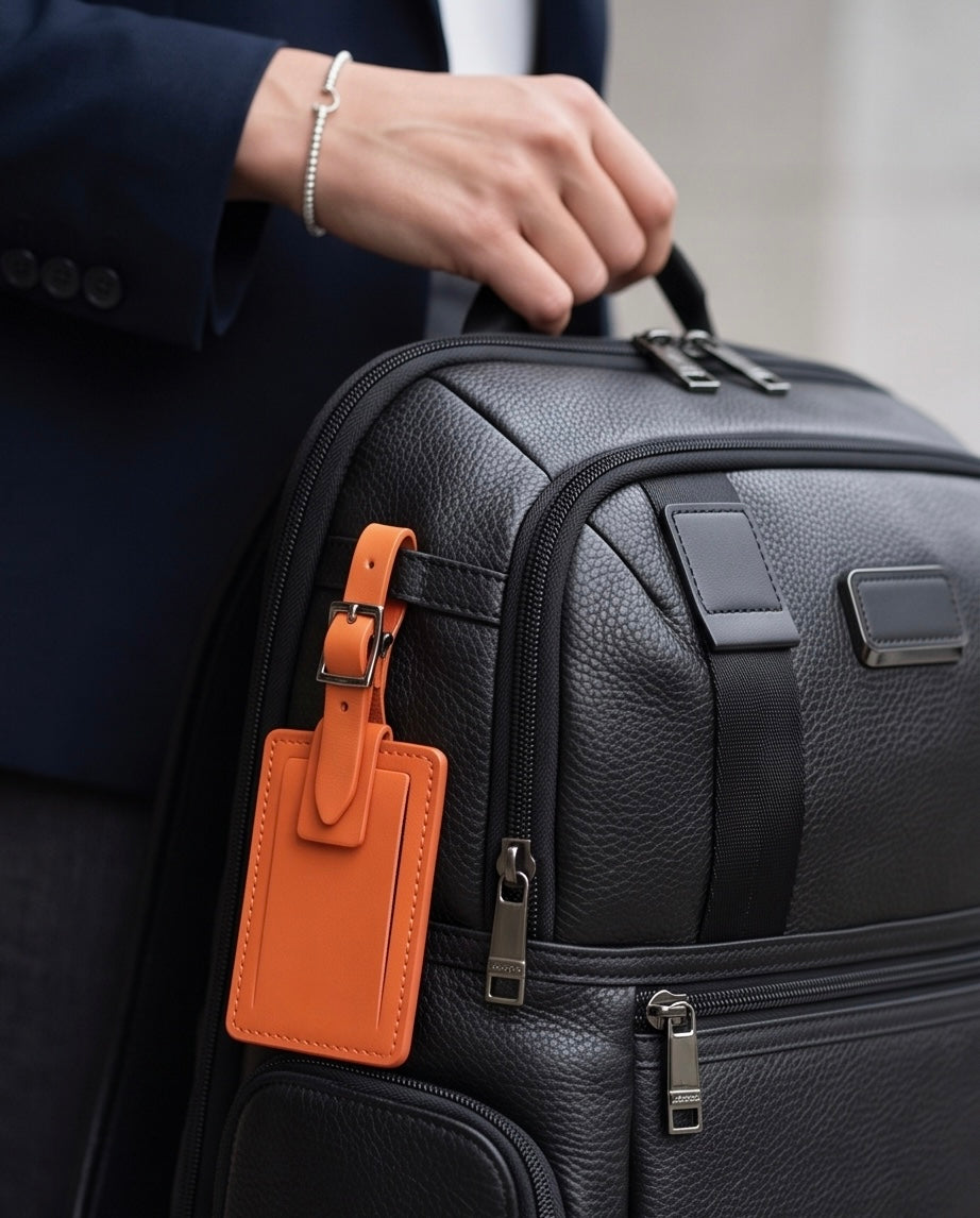 Q-NOTORIOUS Genuine Leather Backpack – Anti-Theft, USB Charging, TSA Lay-Flat & Slim Fit