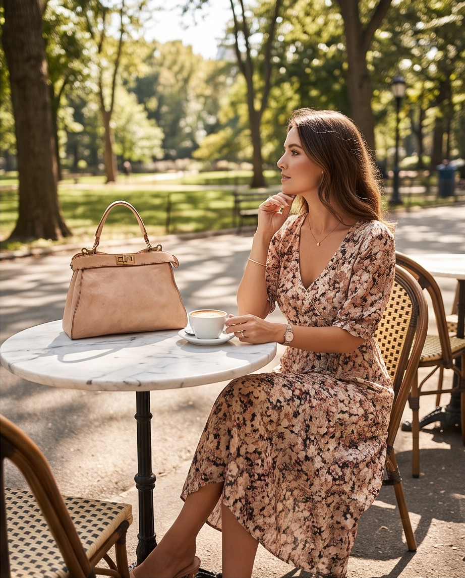 Q-GOLDEN Vintage Smooth Calfskin Bag – Double Compartment, Italian Leather & Adjustable Strap