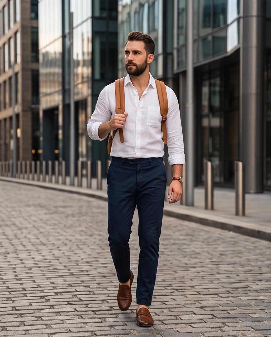 Q-ALPHA Large Vintage Calfskin Backpack – Italian Leather, Brass Hardware & Ergonomic Design