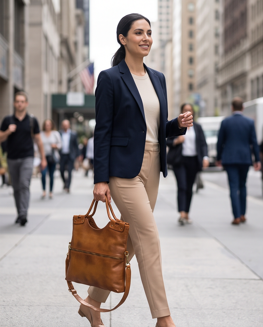 Q-LYRIC Vintage Calfskin Shoulder Bag – Foldable Italian Leather, Top Handles & Crossbody Strap