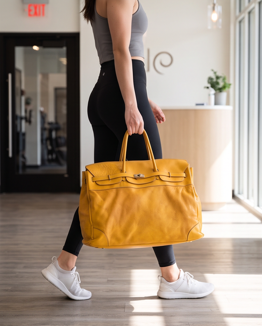 Q-BELORA Unisex Italian Leather Travel Duffel Bag – Full-Grain Calfskin & Brass Buckle
