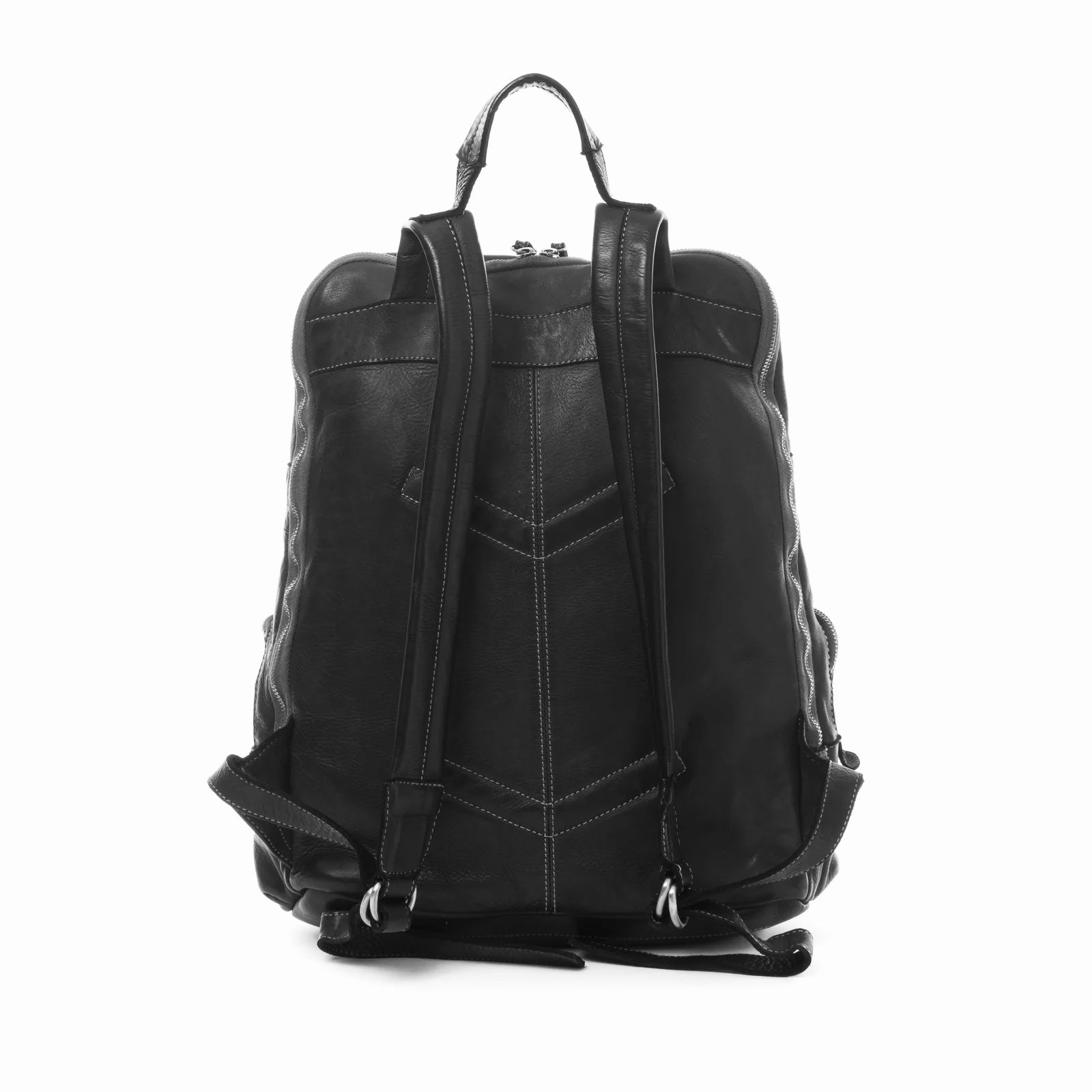 Q-VALENTE Vintage Calfskin Backpack – Italian Leather, Brass Hardware & Ergonomic Design