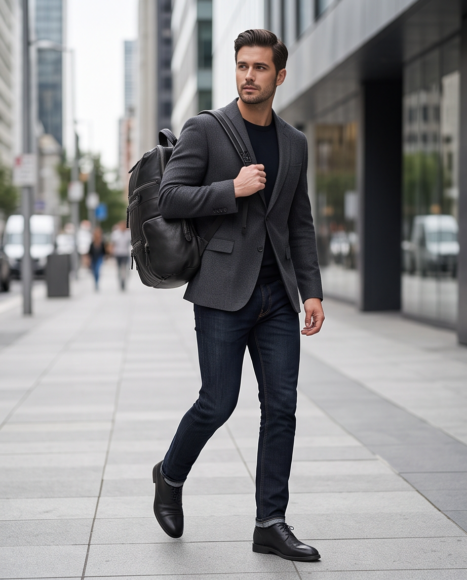 Q-VALENTE Vintage Calfskin Backpack – Italian Leather, Brass Hardware & Ergonomic Design