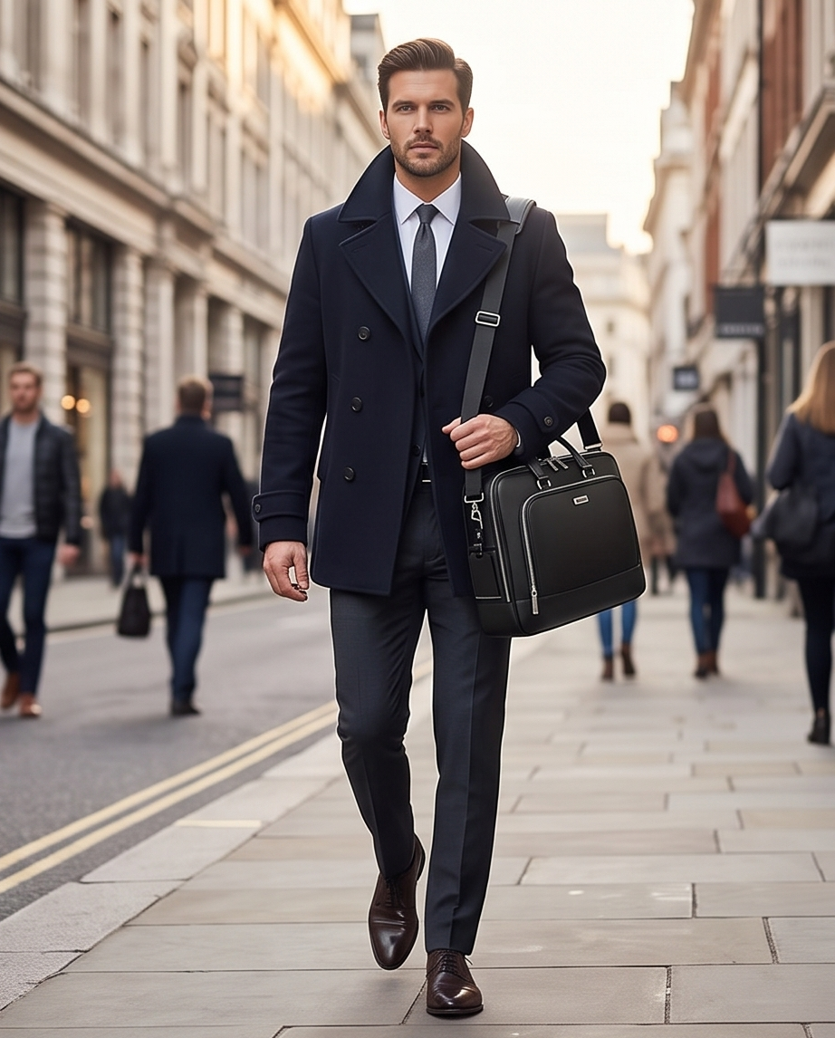 Q-TORVEN Premium High-Quality Nylon Laptop Briefcase – Waterproof, Mildew-Resistant & Large Capacity