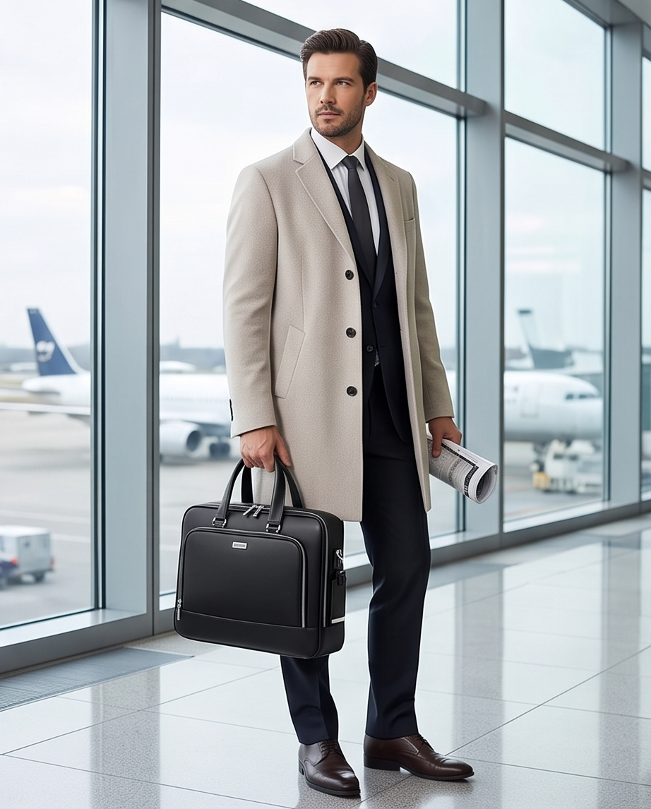 Q-TORVEN Premium High-Quality Nylon Laptop Briefcase – Waterproof, Mildew-Resistant & Large Capacity