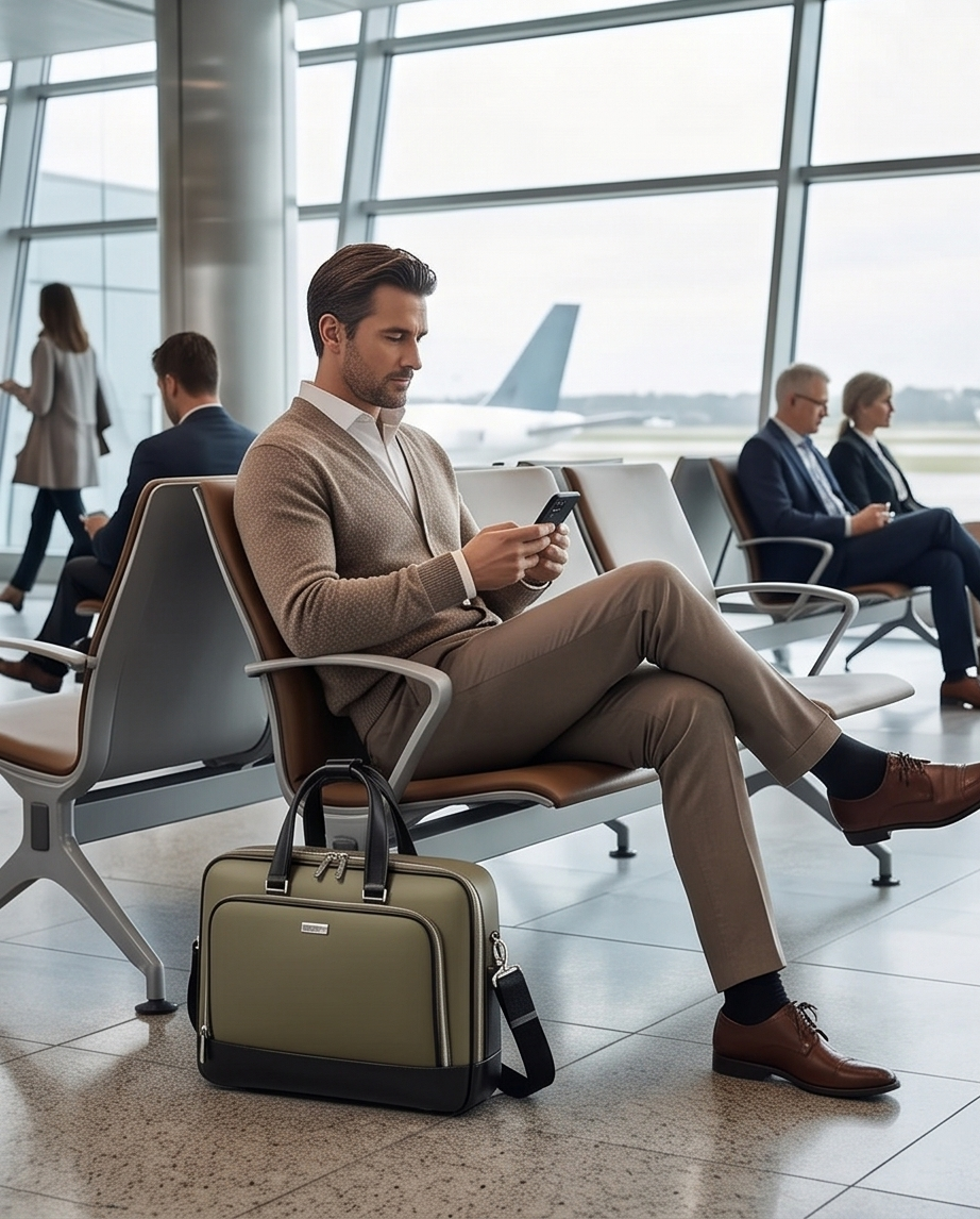 Q-TORVEN Premium High-Quality Nylon Laptop Briefcase – Waterproof, Mildew-Resistant & Large Capacity