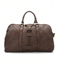 Q-ROVE Italian Leather Duffel Bag – Washed Calfskin, Water-Resistant & Large Capacity