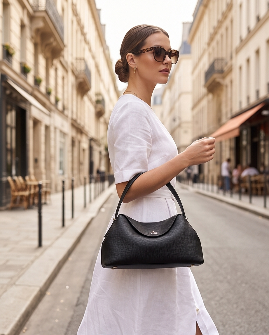 Q-GALA Genuine Leather Women's Shoulder Bag – Large Capacity Commuter & Travel Bag
