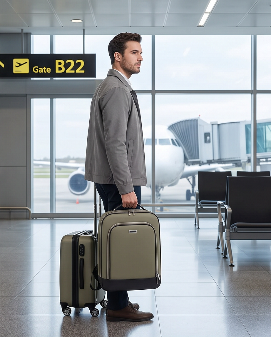 Q-MERIDIAN Premium Nylon Laptop Backpack — Water-Resistant Travel & Business Backpack