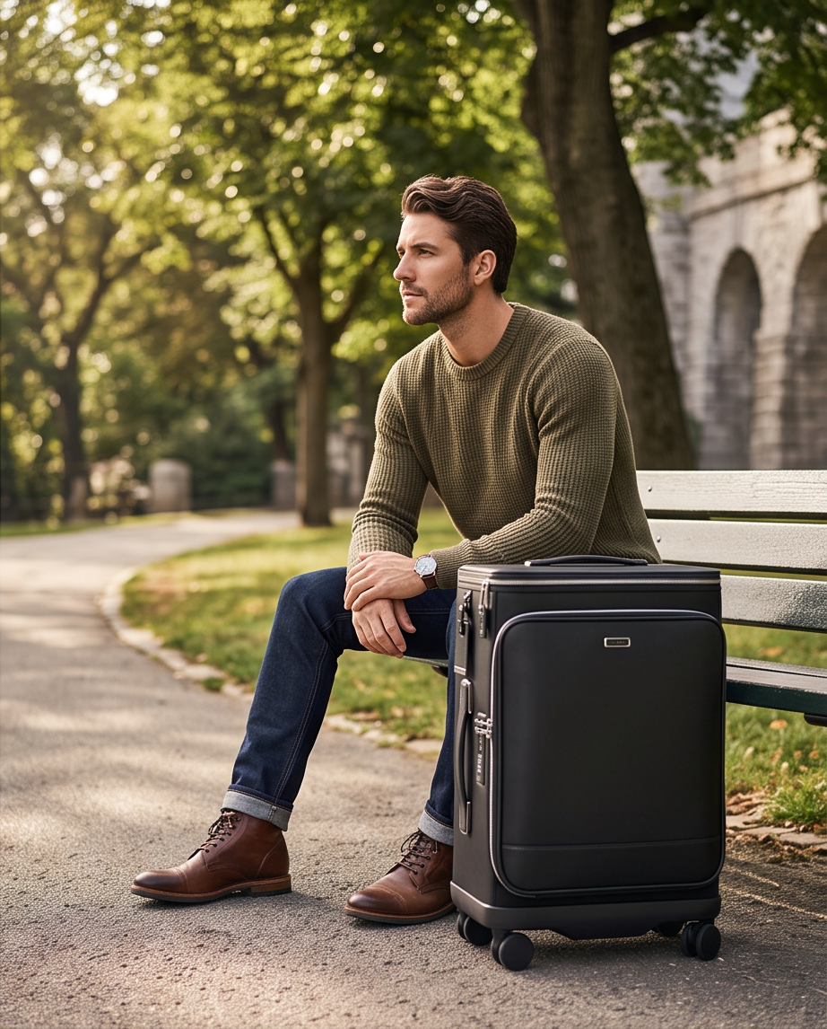 Q-DRIFT Premium Nylon Carry-On Luggage with TSA Lock — 4-Wheel Spinner Suitcase