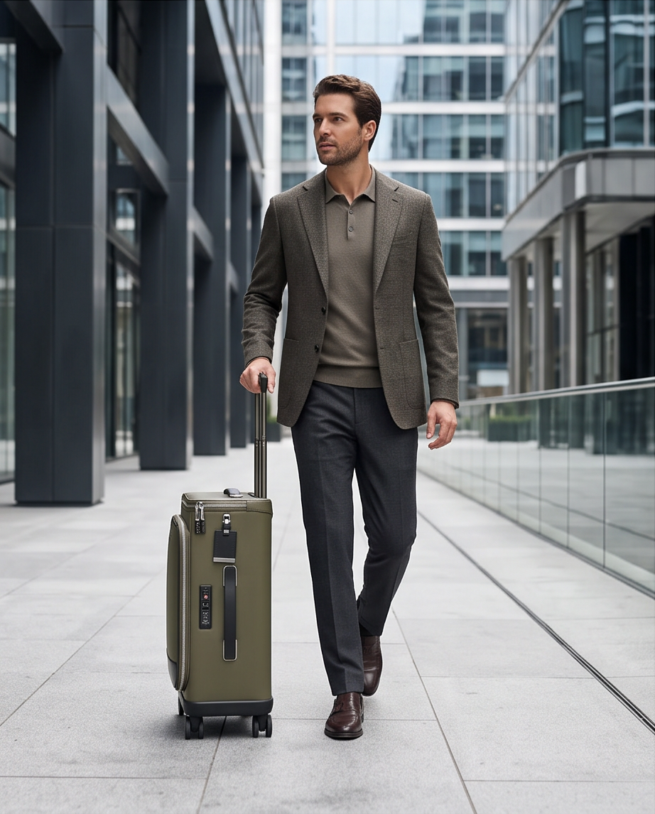 Q-DRIFT Premium Nylon Carry-On Luggage with TSA Lock — 4-Wheel Spinner Suitcase
