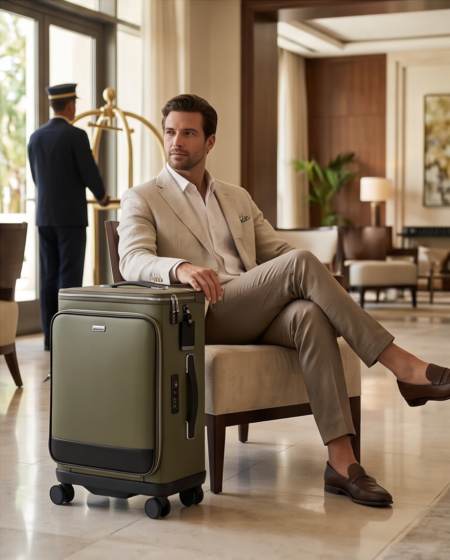 Q-DRIFT Premium Nylon Carry-On Luggage with TSA Lock — 4-Wheel Spinner Suitcase