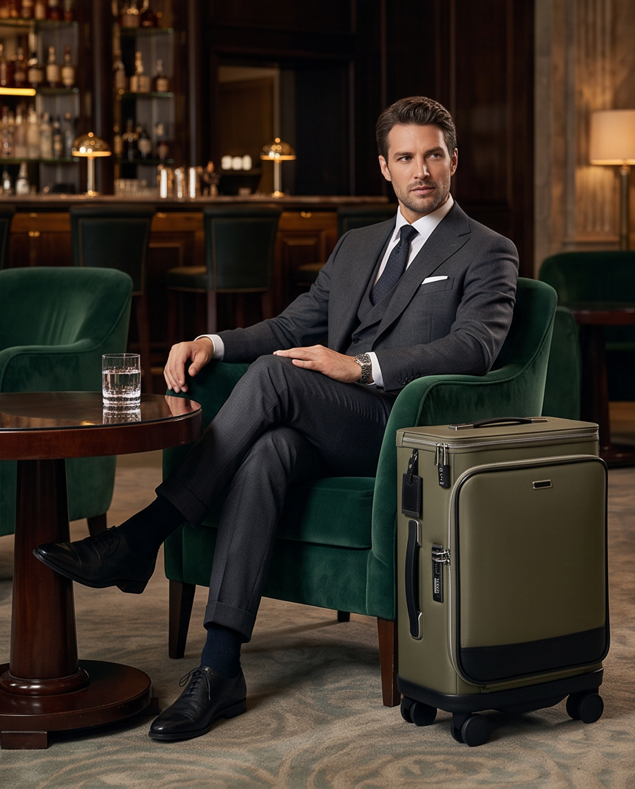 Q-DRIFT Premium Nylon Carry-On Luggage with TSA Lock — 4-Wheel Spinner Suitcase