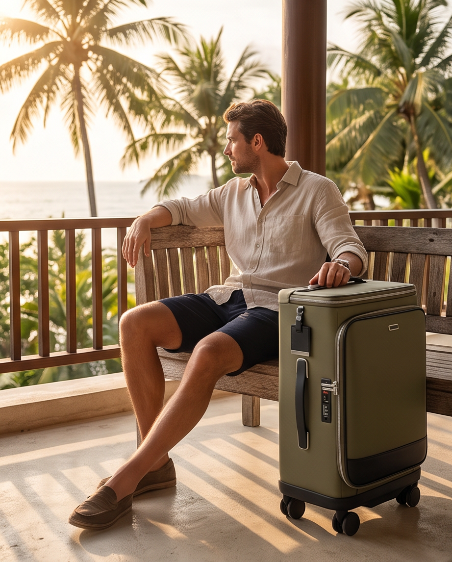 Q-DRIFT Premium Nylon Carry-On Luggage with TSA Lock — 4-Wheel Spinner Suitcase
