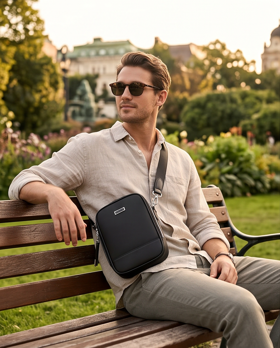Q-VOLTO Premium Nylon Sling Shoulder Bag – Waterproof Crossbody Bag for Travel & Everyday Carry