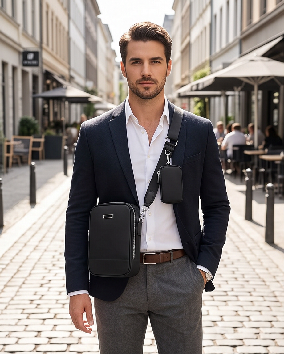 Q-VOLTO Premium Nylon Sling Shoulder Bag – Waterproof Crossbody Bag for Travel & Everyday Carry