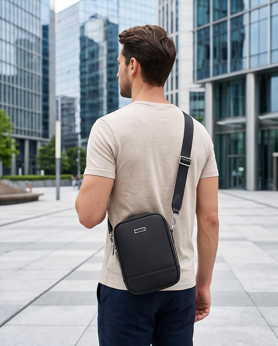 Q-VOLTO Premium Nylon Sling Shoulder Bag – Waterproof Crossbody Bag for Travel & Everyday Carry