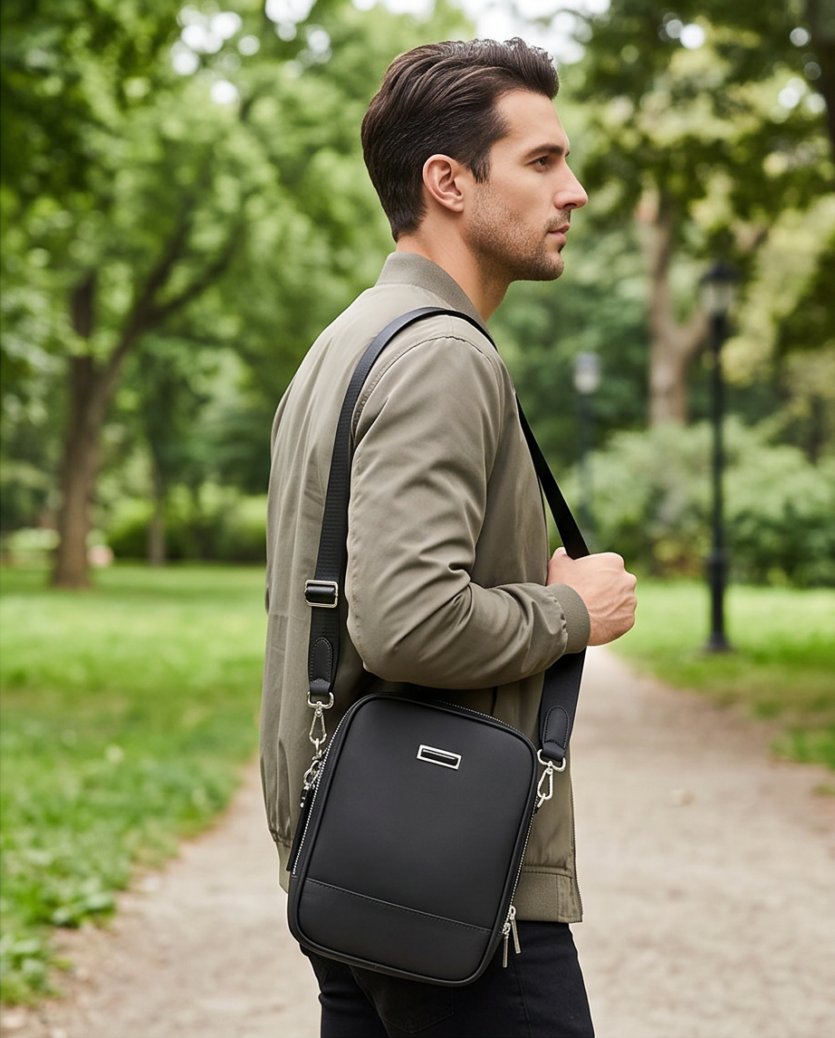 Q-VOLTO Premium Nylon Sling Shoulder Bag – Waterproof Crossbody Bag for Travel & Everyday Carry