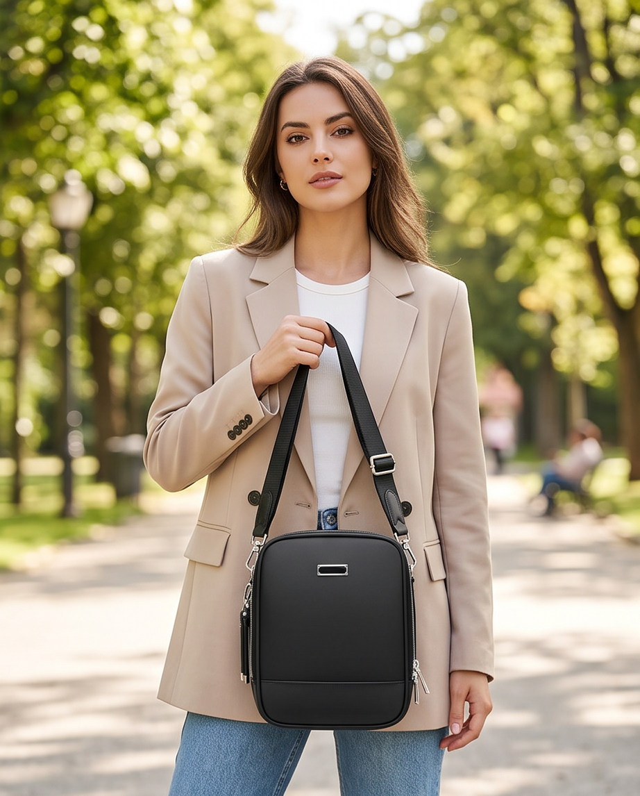Q-VOLTO Premium Nylon Sling Shoulder Bag – Waterproof Crossbody Bag for Travel & Everyday Carry