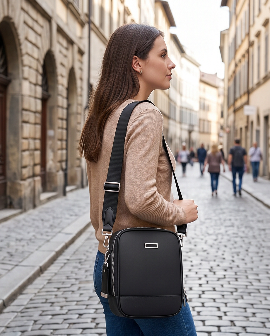 Q-VOLTO Premium Nylon Sling Shoulder Bag – Waterproof Crossbody Bag for Travel & Everyday Carry