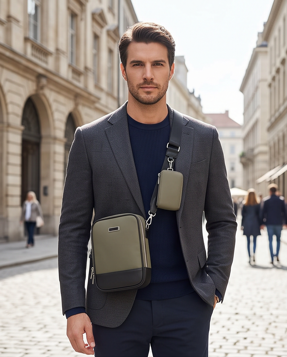 Q-VOLTO Premium Nylon Sling Shoulder Bag – Waterproof Crossbody Bag for Travel & Everyday Carry