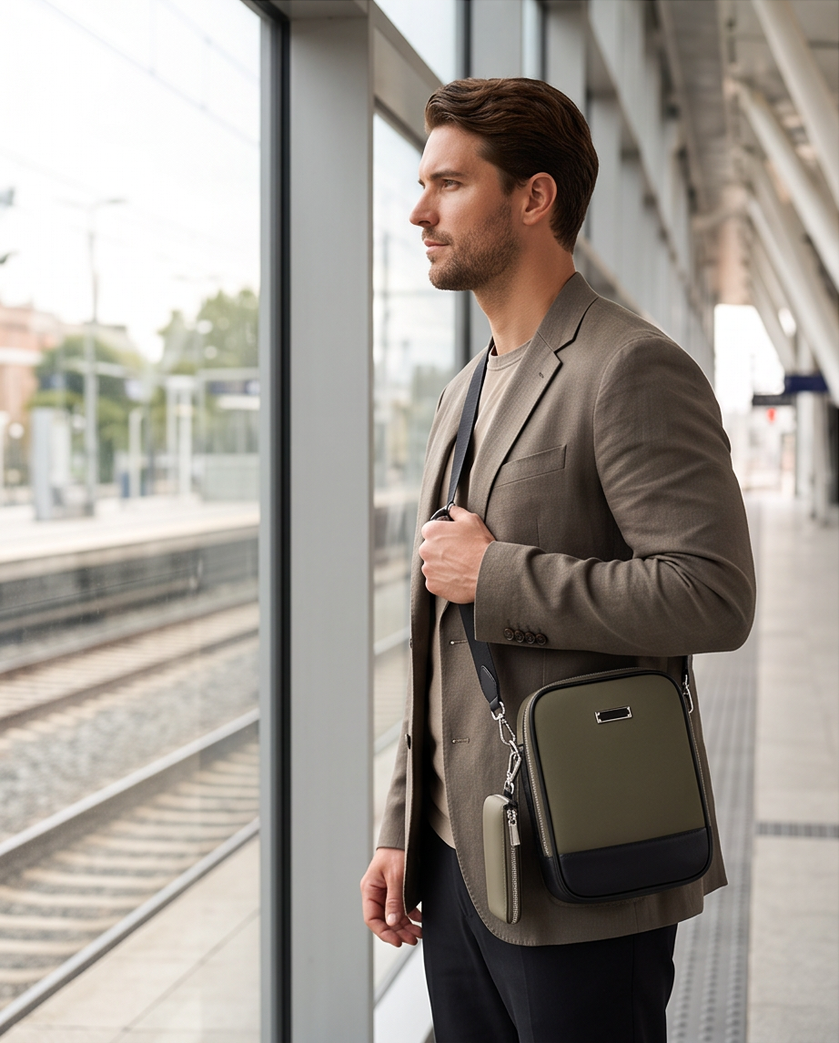 Q-VOLTO Premium Nylon Sling Shoulder Bag – Waterproof Crossbody Bag for Travel & Everyday Carry