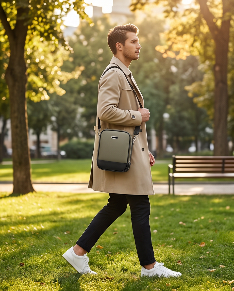 Q-VOLTO Premium Nylon Sling Shoulder Bag – Waterproof Crossbody Bag for Travel & Everyday Carry