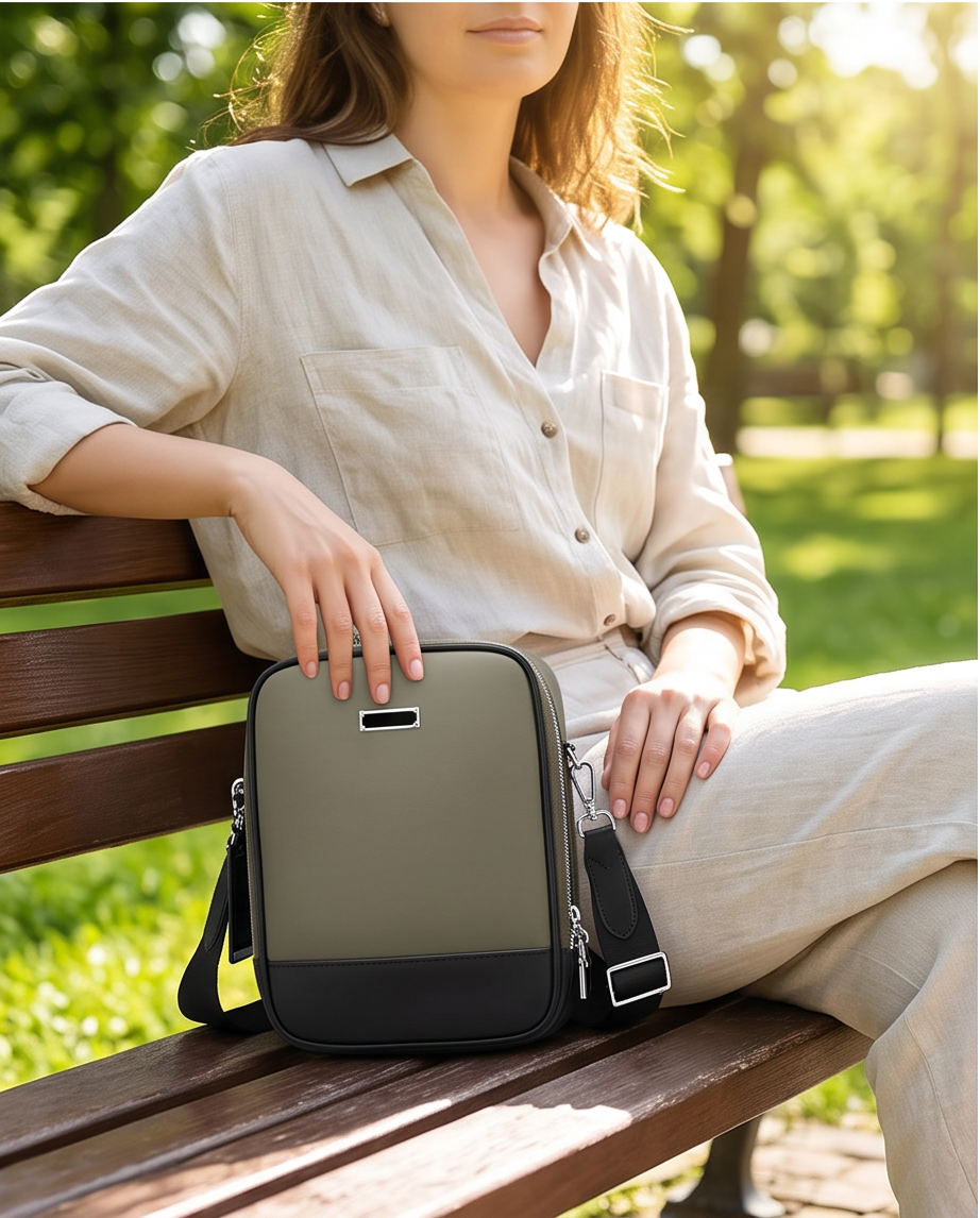 Q-VOLTO Premium Nylon Sling Shoulder Bag – Waterproof Crossbody Bag for Travel & Everyday Carry