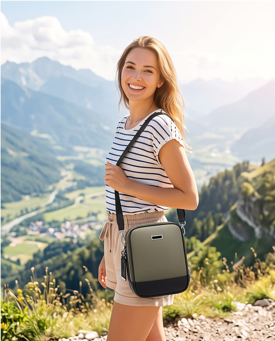 Q-VOLTO Premium Nylon Sling Shoulder Bag – Waterproof Crossbody Bag for Travel & Everyday Carry
