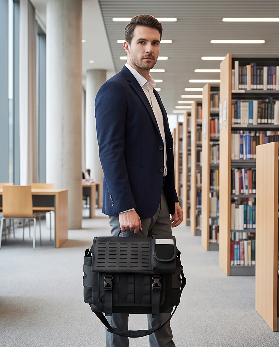 Q-URBAN Waterproof Messenger Bag – 1680D Polyester, Anti-Scratch, Unisex Crossbody
