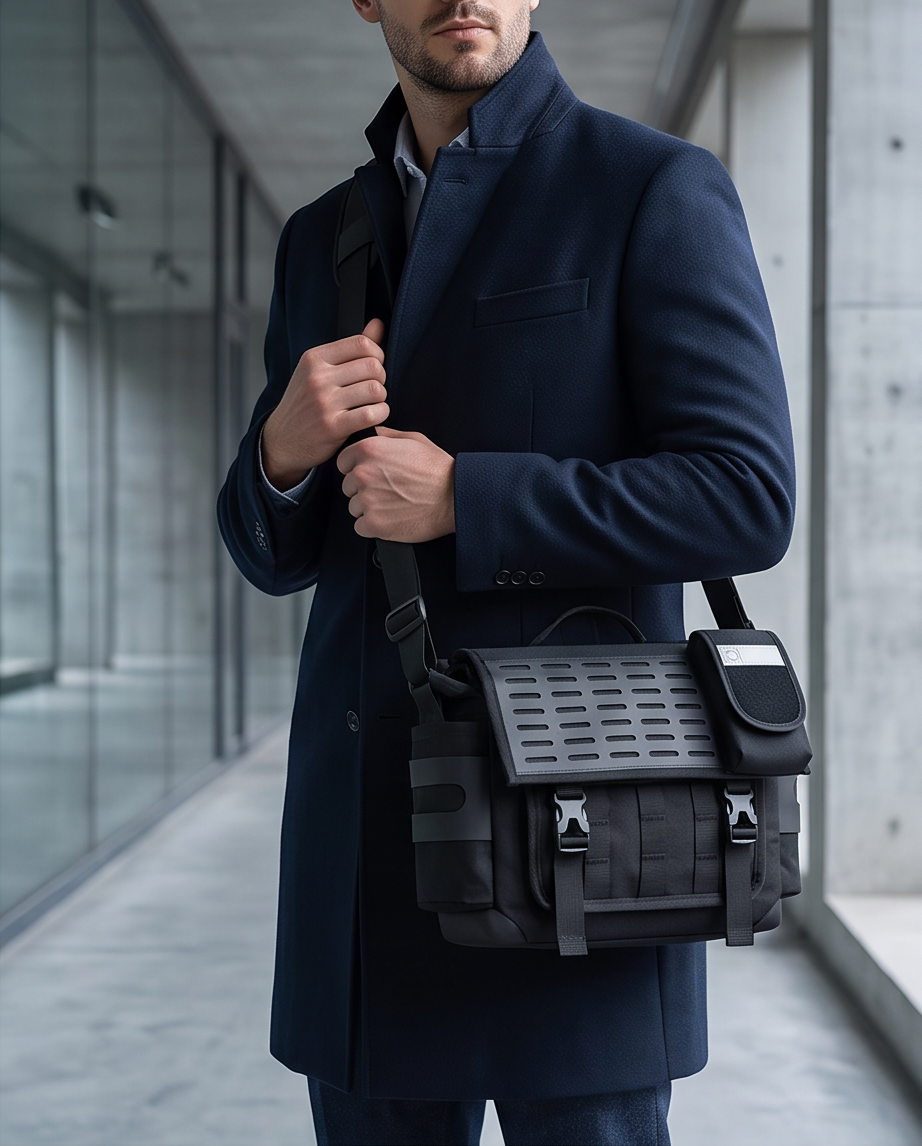 Q-URBAN Waterproof Messenger Bag – 1680D Polyester, Anti-Scratch, Unisex Crossbody