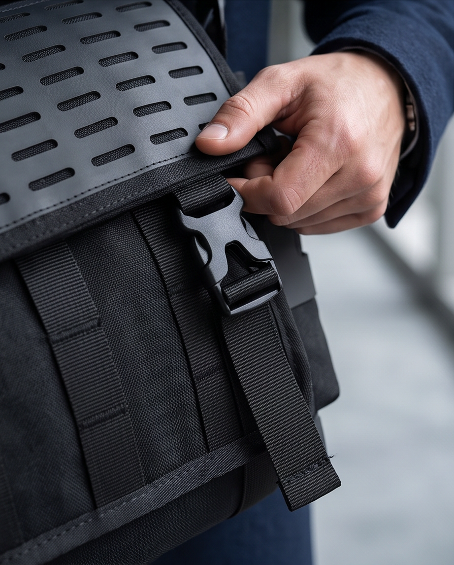 Q-URBAN Waterproof Messenger Bag – 1680D Polyester, Anti-Scratch, Unisex Crossbody