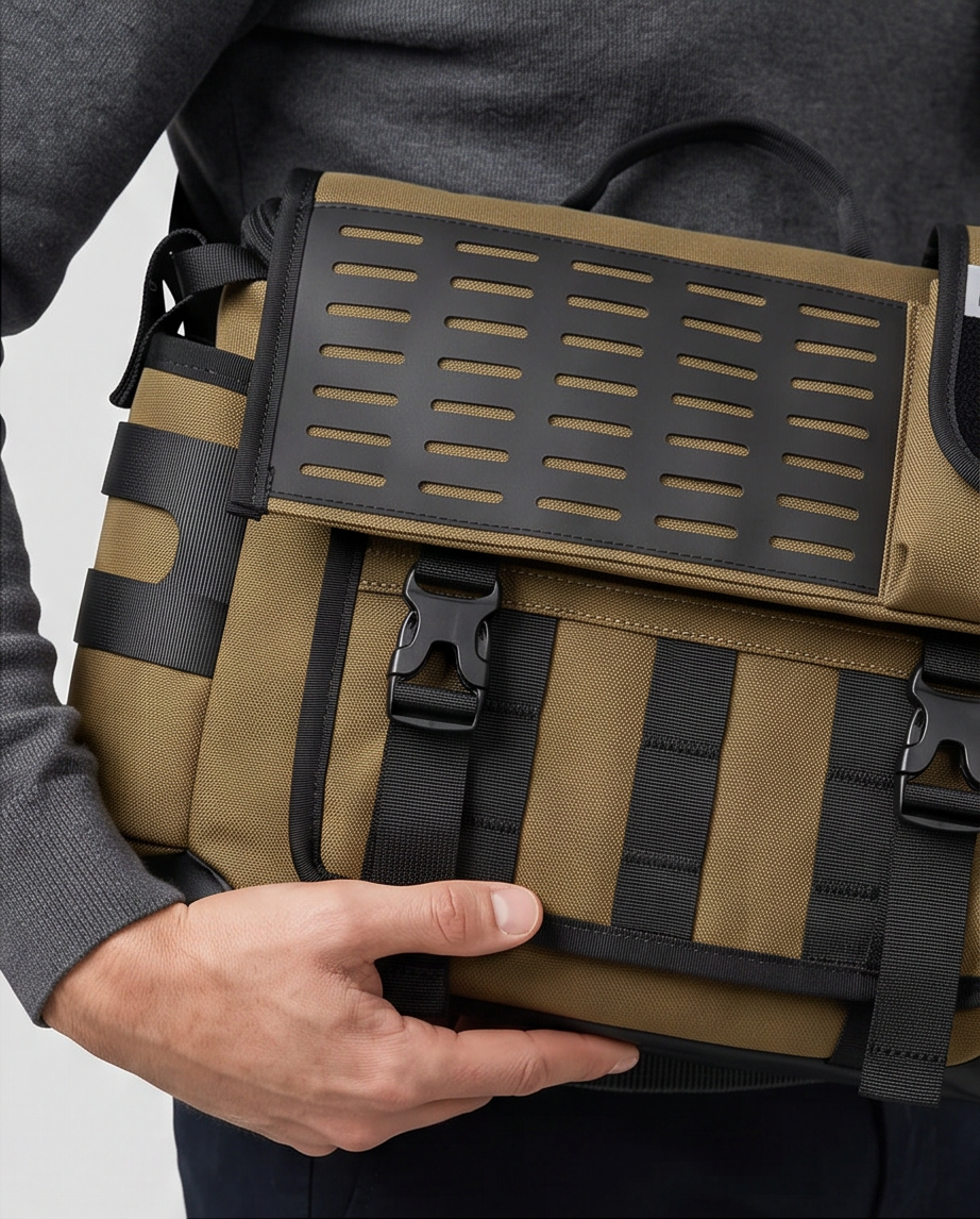 Q-URBAN Waterproof Messenger Bag – 1680D Polyester, Anti-Scratch, Unisex Crossbody