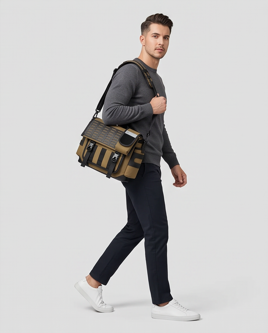 Q-URBAN Waterproof Messenger Bag – 1680D Polyester, Anti-Scratch, Unisex Crossbody