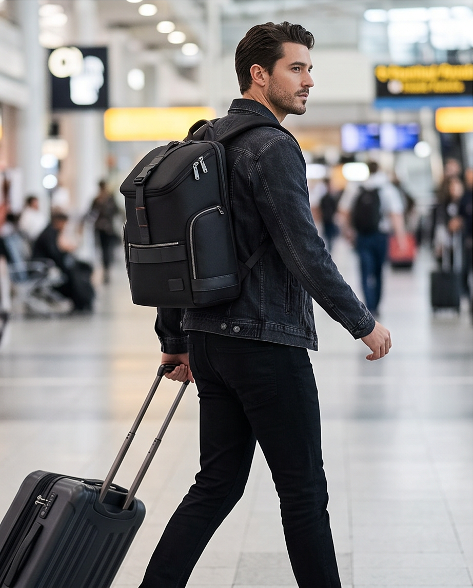 Q-SPALLA Waterproof 1680D Nylon Outdoor Backpack – Large Capacity TSA-Friendly Travel Bag